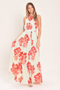BLOOMING LOVE WOVEN MAXI DRESS