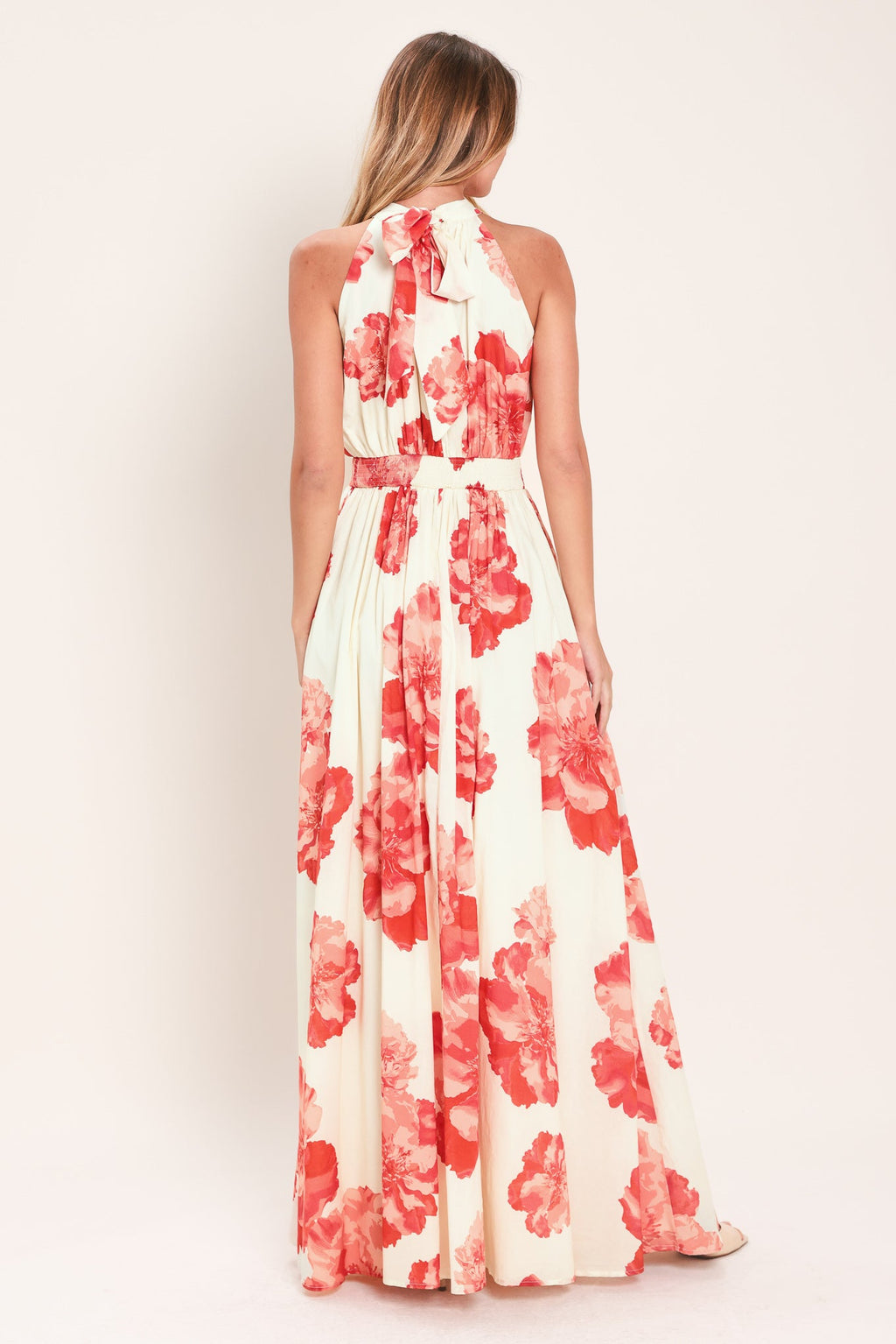 BLOOMING LOVE WOVEN MAXI DRESS