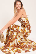 AMBER PALM PARADISE WOVEN MAXI DRESS