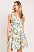 DESERT MOSAIC WOVEN MINI DRESS