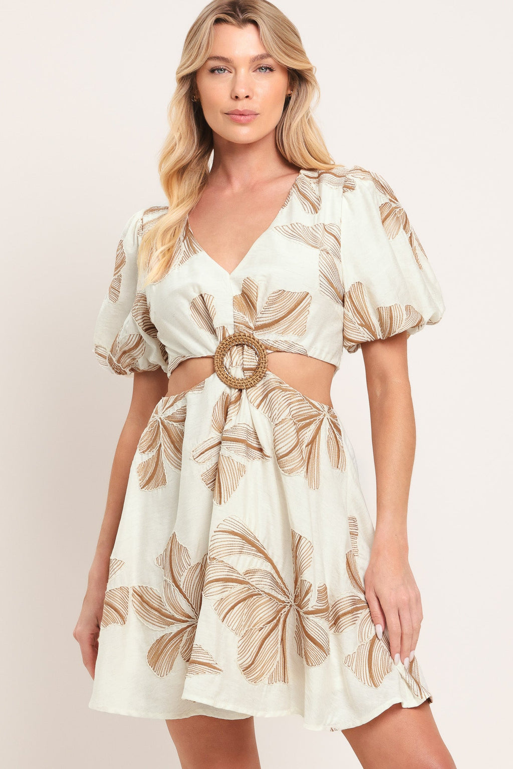 BREEZE BLOOM WOVEN MINI DRESS