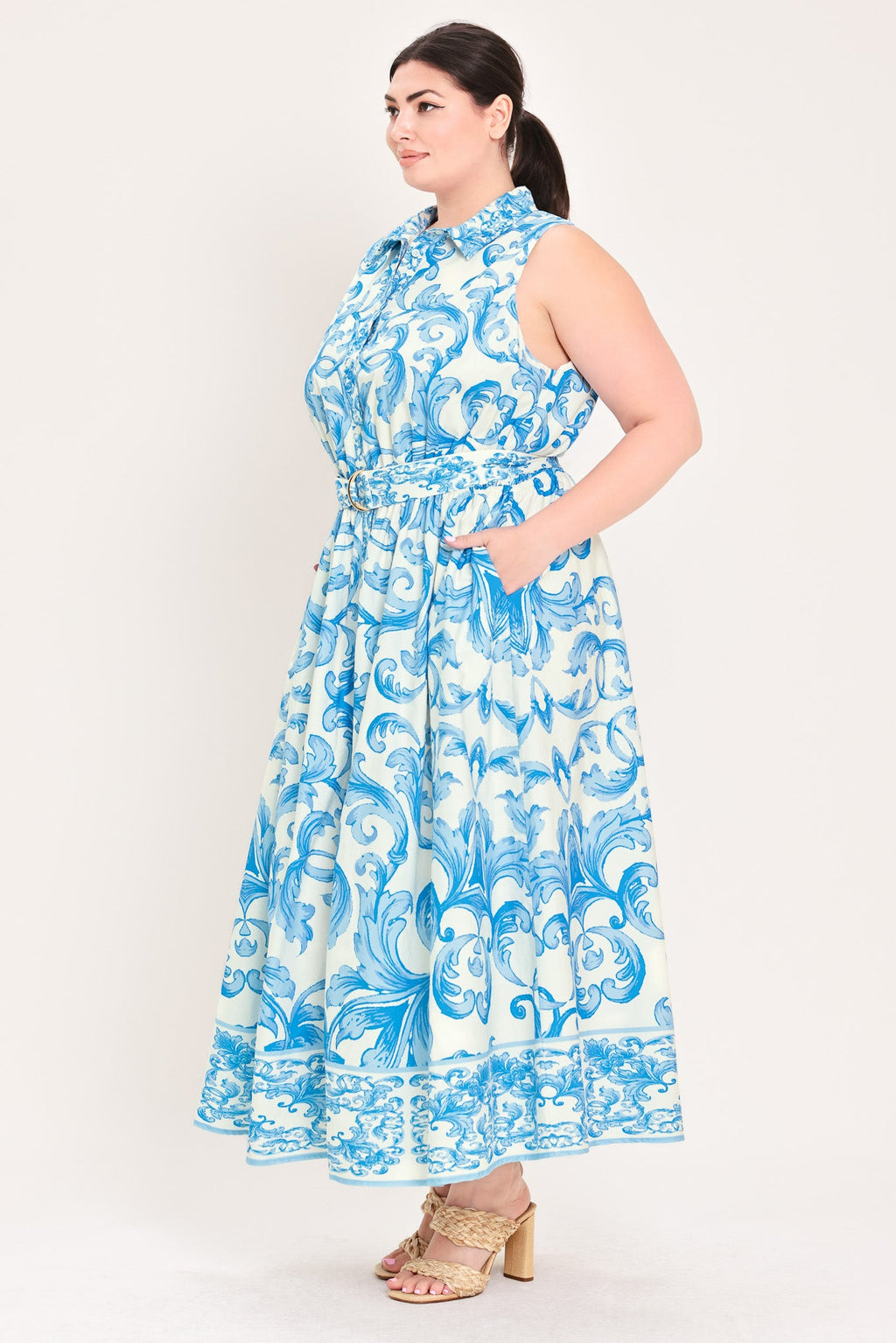 BLUE CHATEAU WOVEN MAXI DRESS