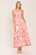 SUNSET ROYALTY WOVEN MIDI DRESS
