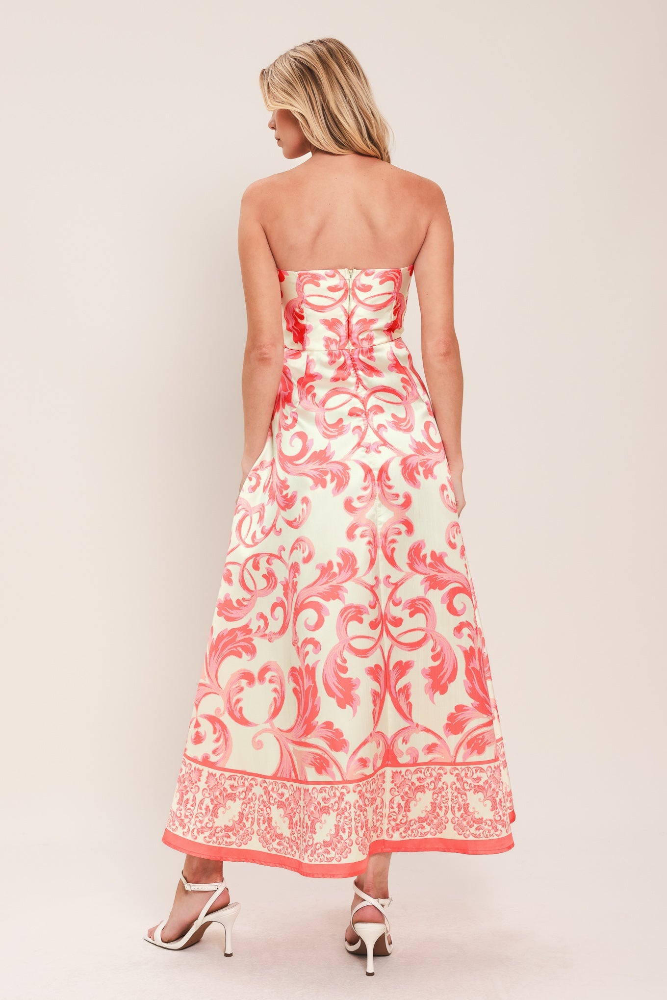SUNSET ROYALTY WOVEN MIDI DRESS