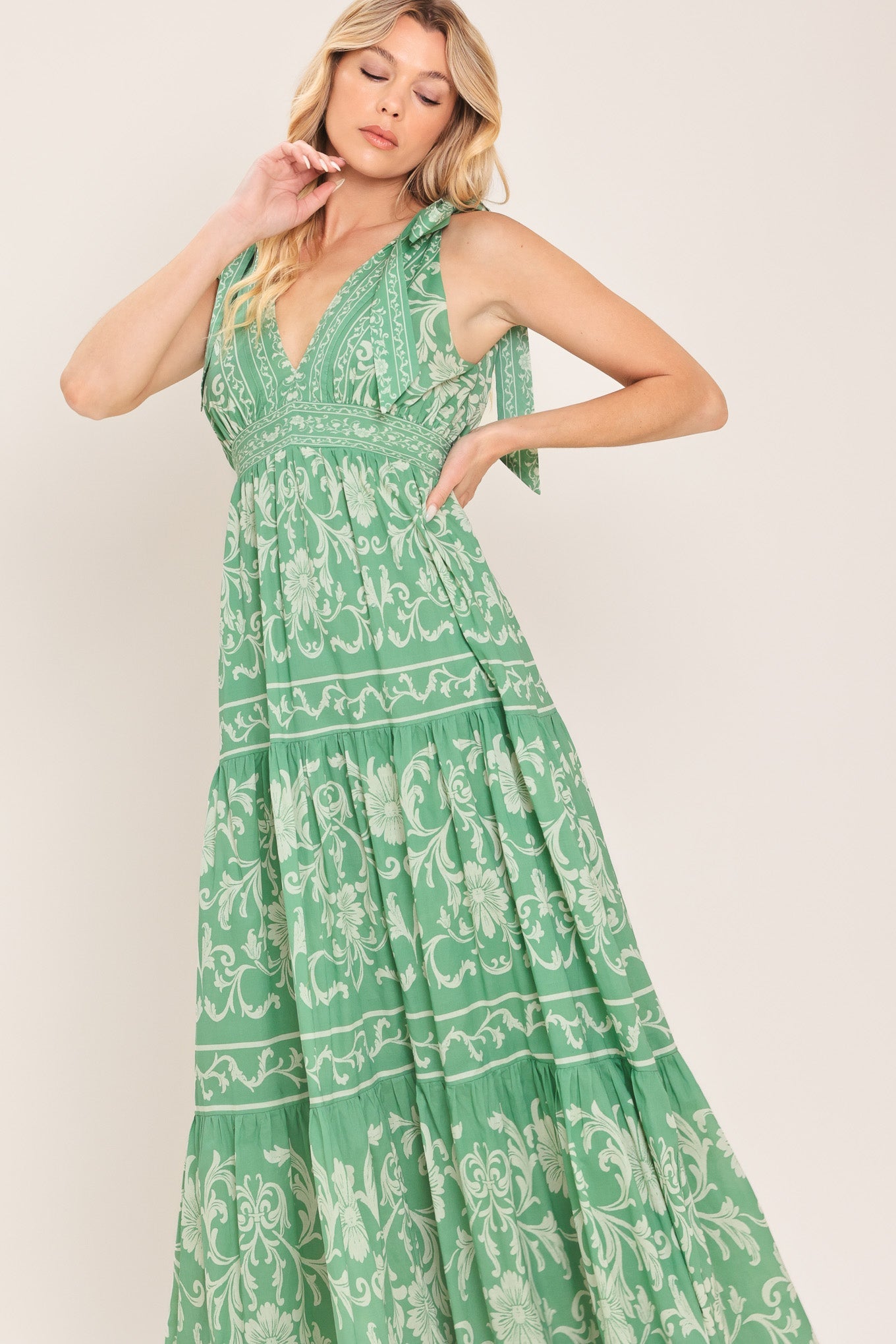 VERONA GARDEN WOVEN MAXI DRESS
