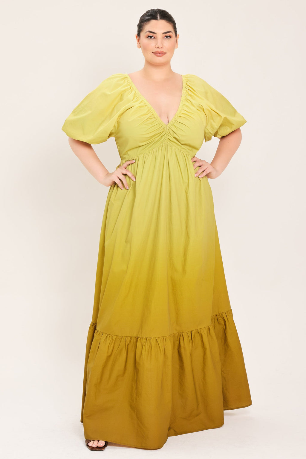 CITRINE GARDEN WOVEN MAXI DRESS