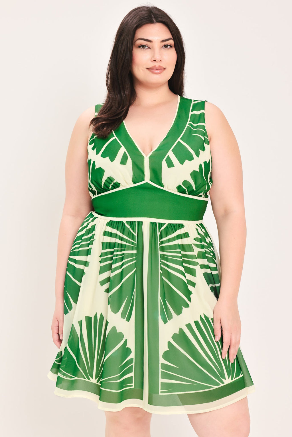 PALM BREEZE WOVEN MINI DRESS