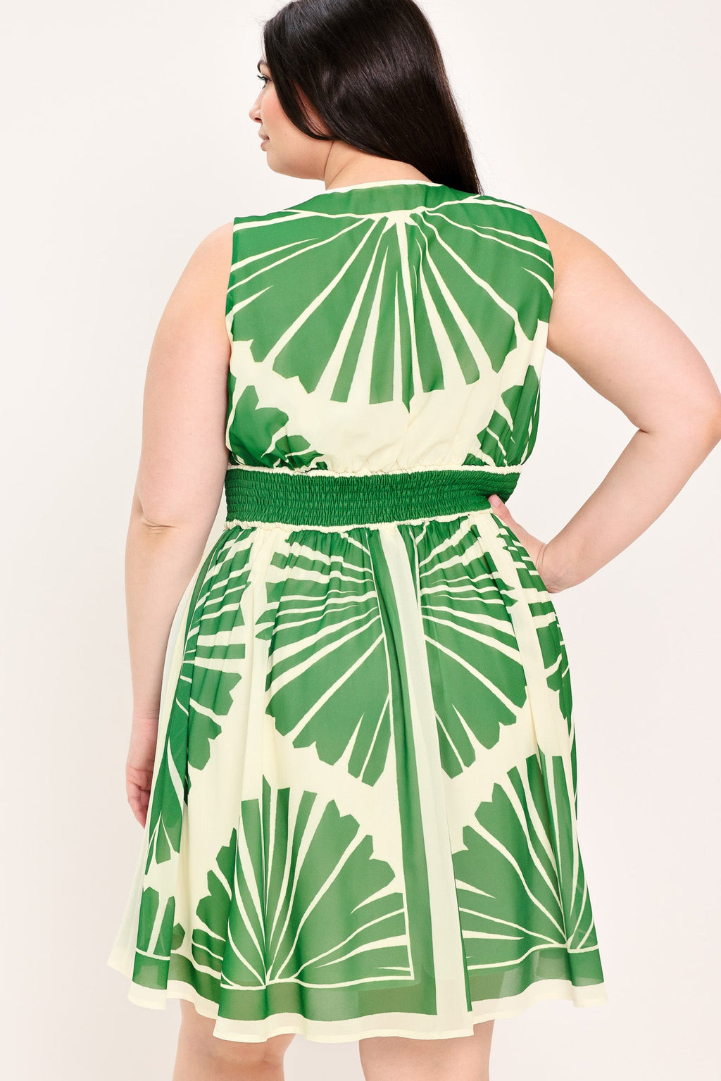PALM BREEZE WOVEN MINI DRESS