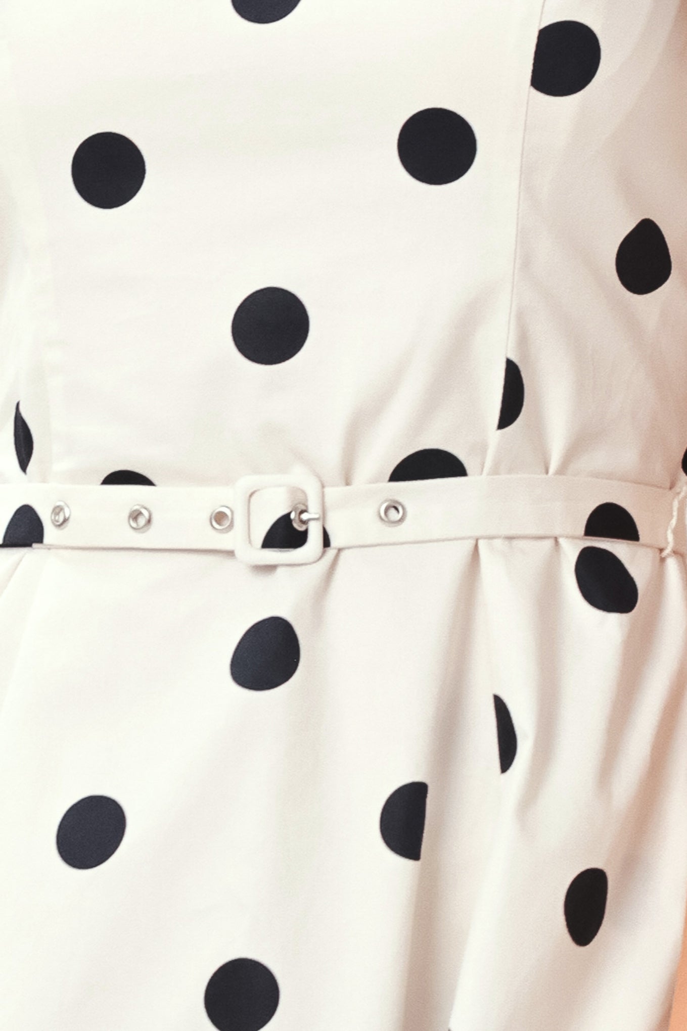 PURE POLKA WOVEN MIDI DRESS