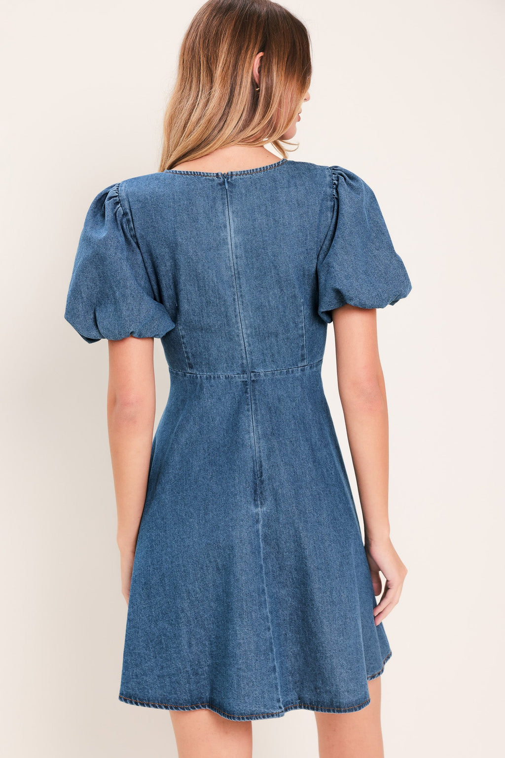 SOFT GIRL DENIM MINI DRESS