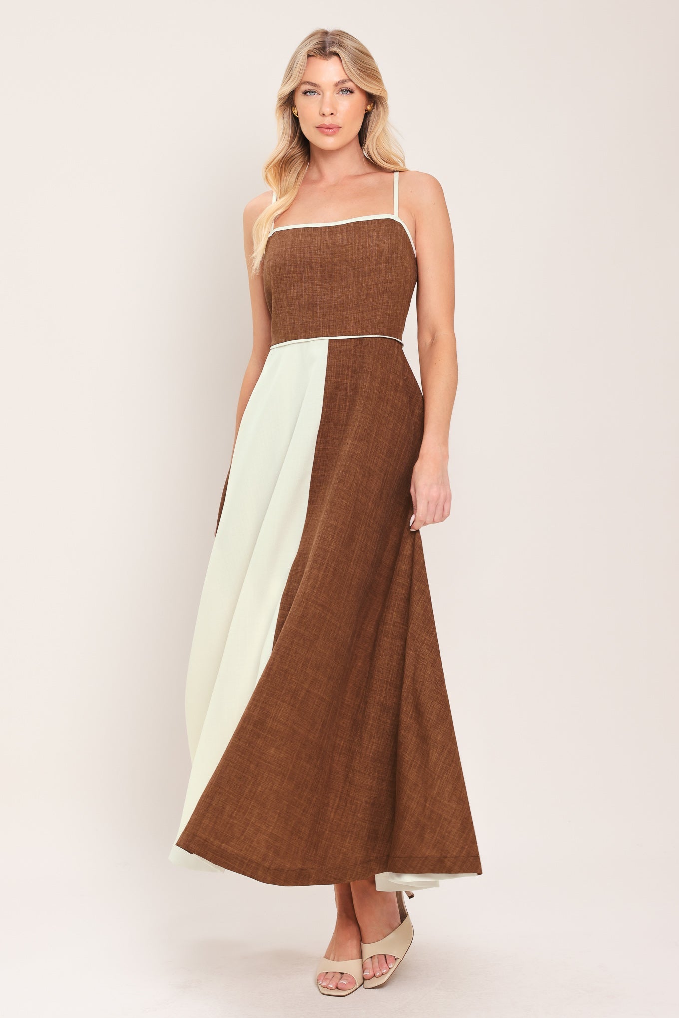 SIENNA FORM WOVEN MIDI DRESS
