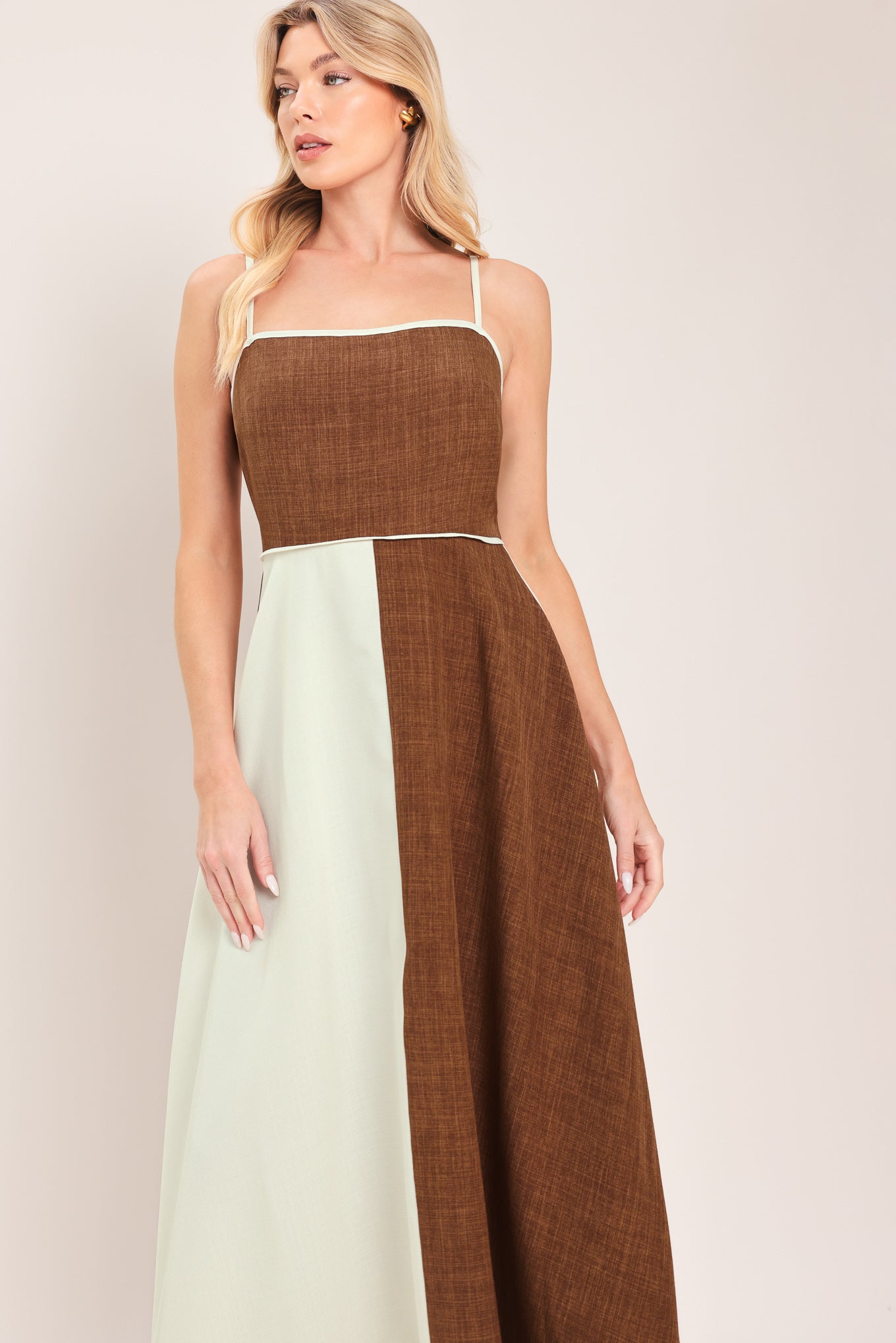 SIENNA FORM WOVEN MIDI DRESS