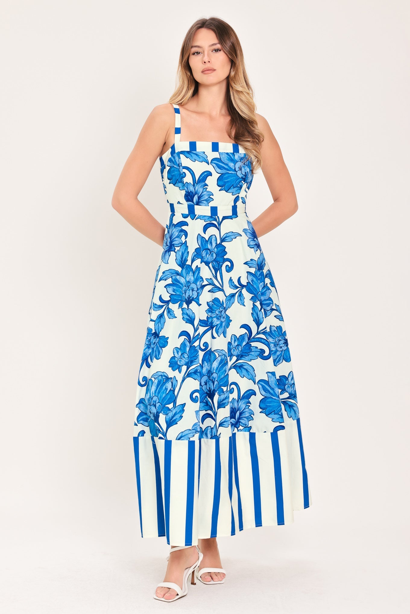 CAPRI GARDEN WOVEN MIDI DRESS