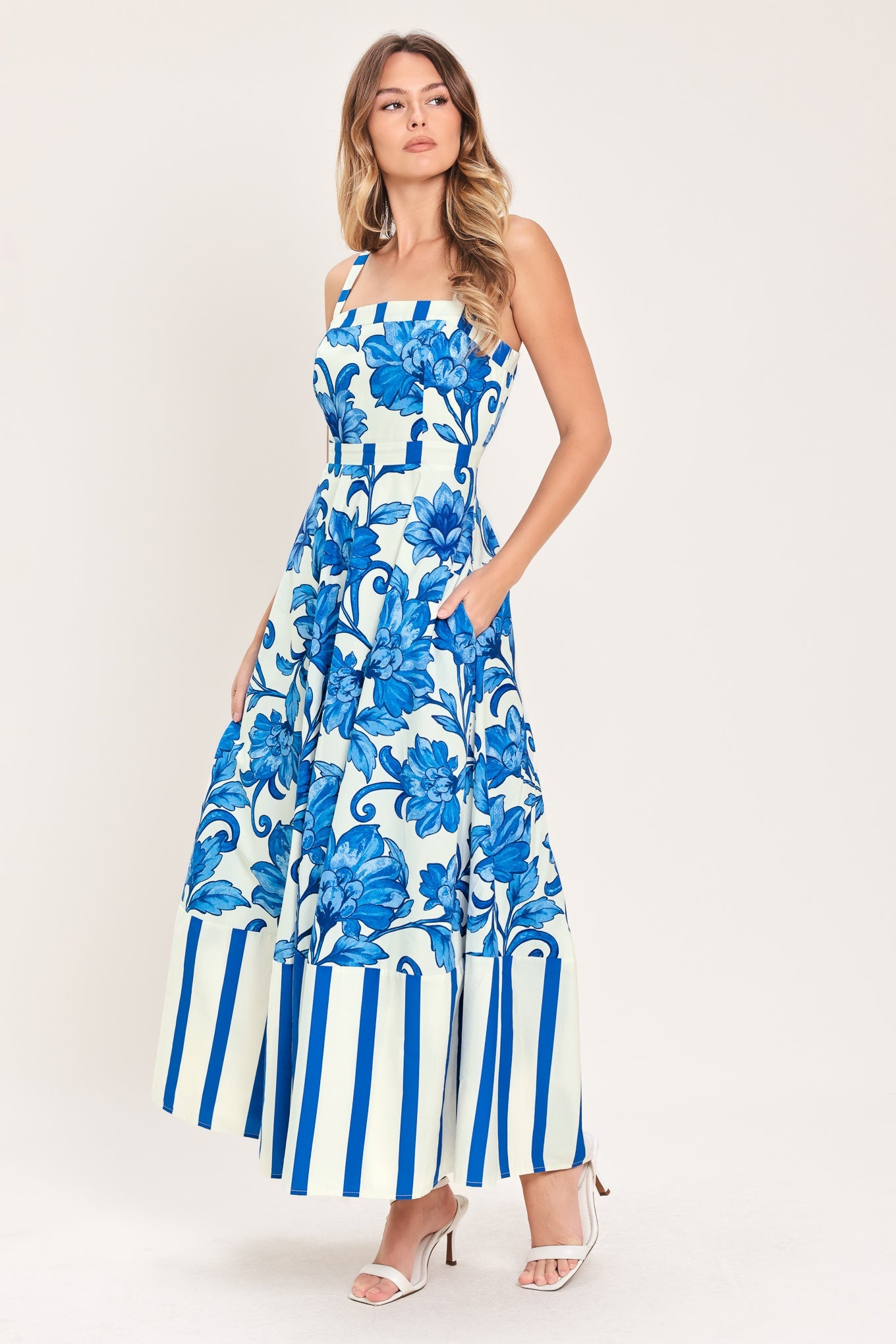 CAPRI GARDEN WOVEN MIDI DRESS