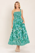 MINT PARADISO WOVEN MIDI DRESS