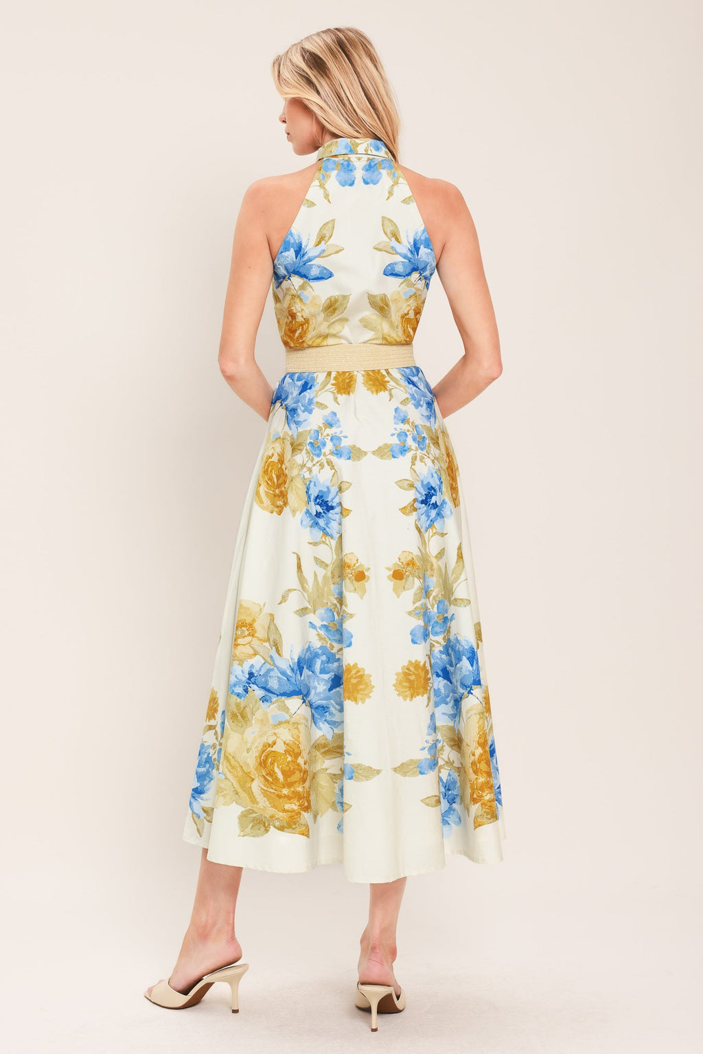 SUNNY DAYDREAM WOVEN MIDI DRESS