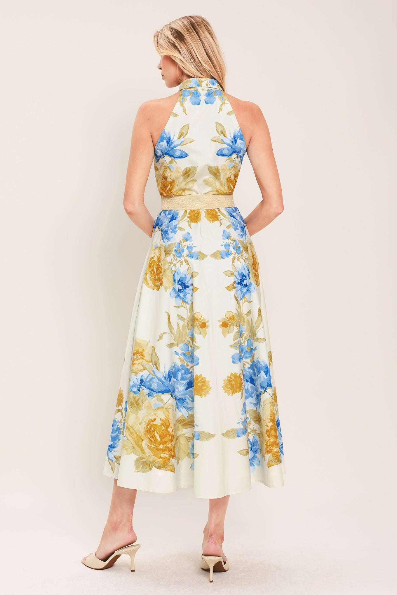 SUNNY DAYDREAM WOVEN MIDI DRESS
