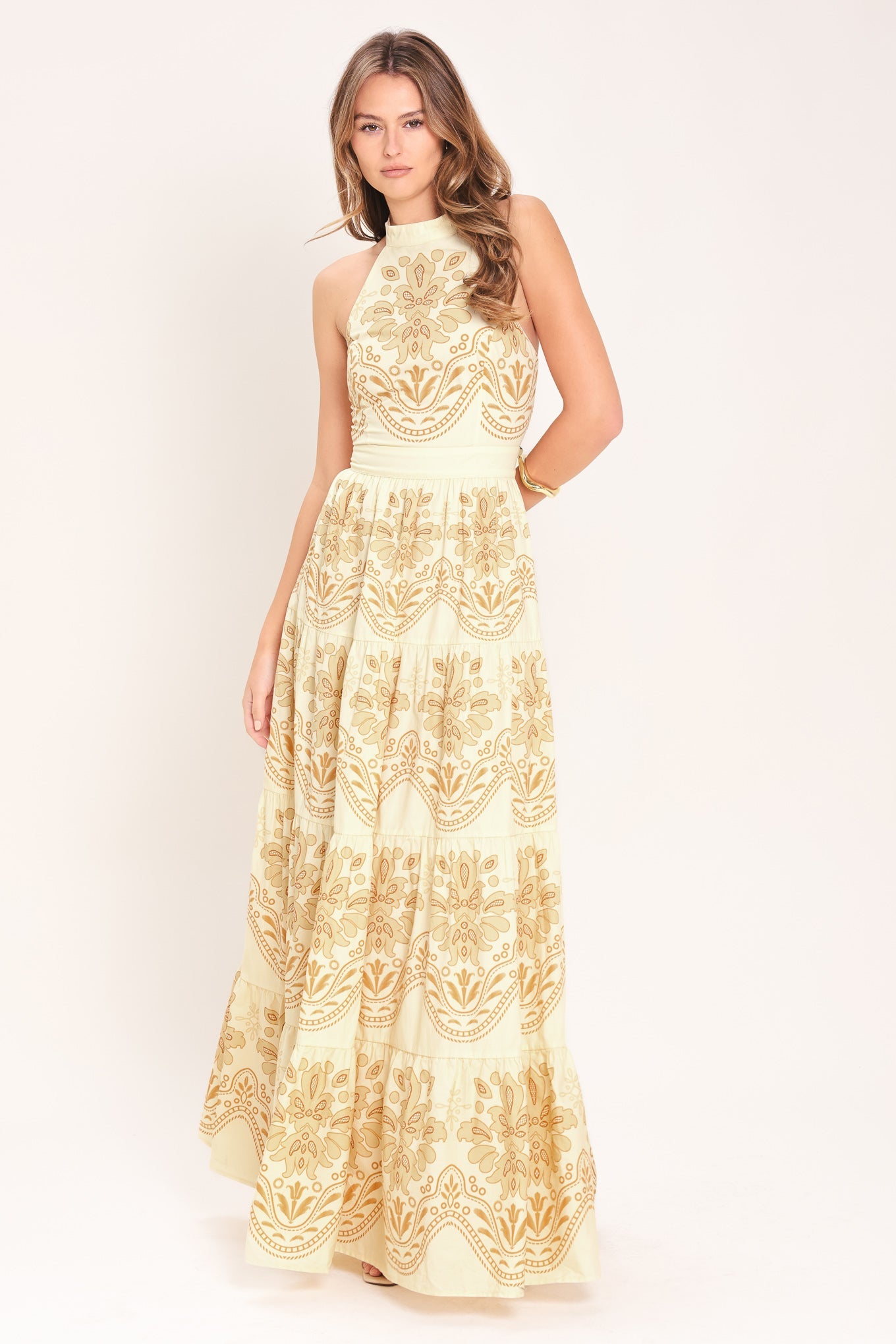 SICILIAN SUMMER WOVEN MAXI DRESS
