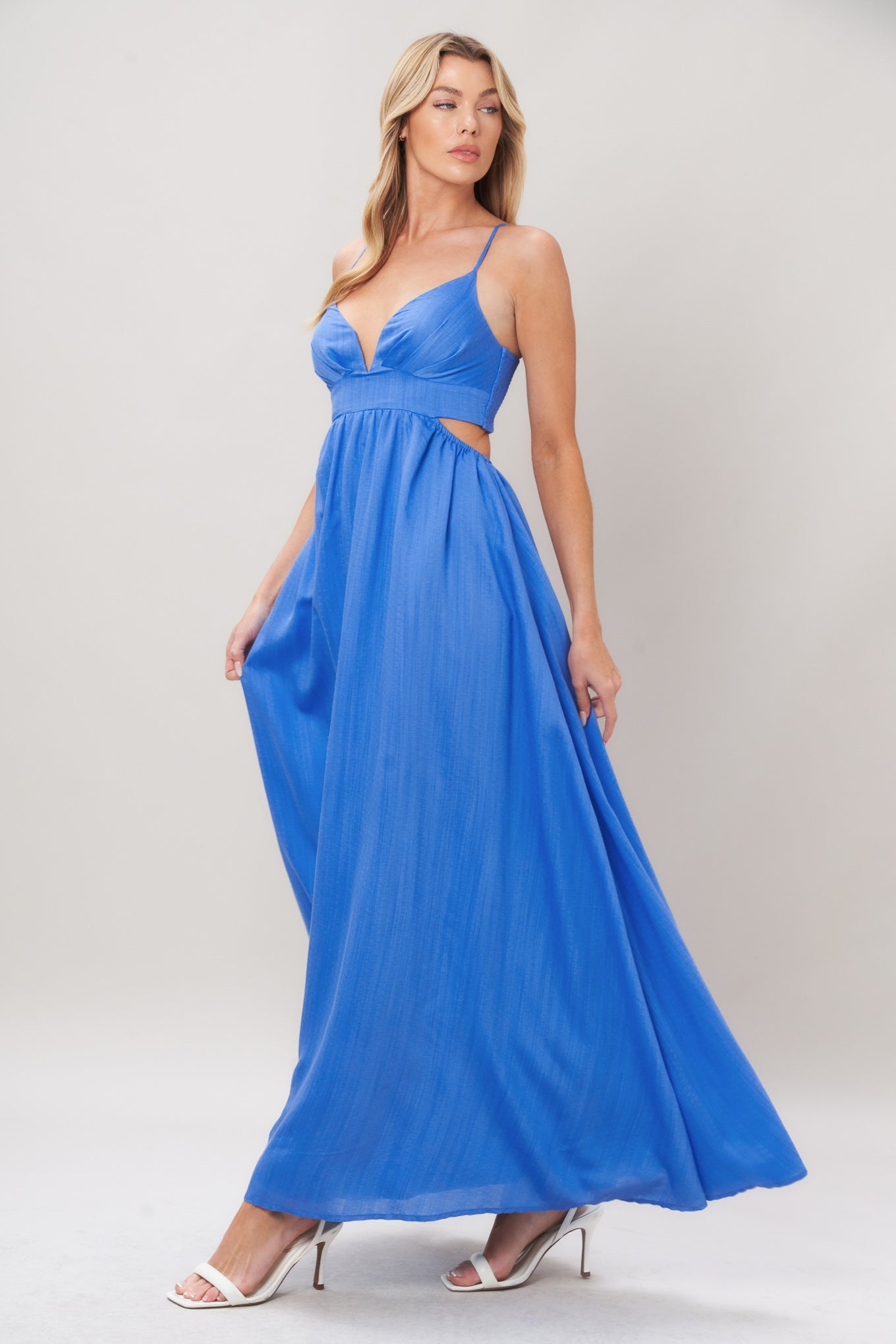 AZURE TEMPTATION WOVEN MAXI DRESS