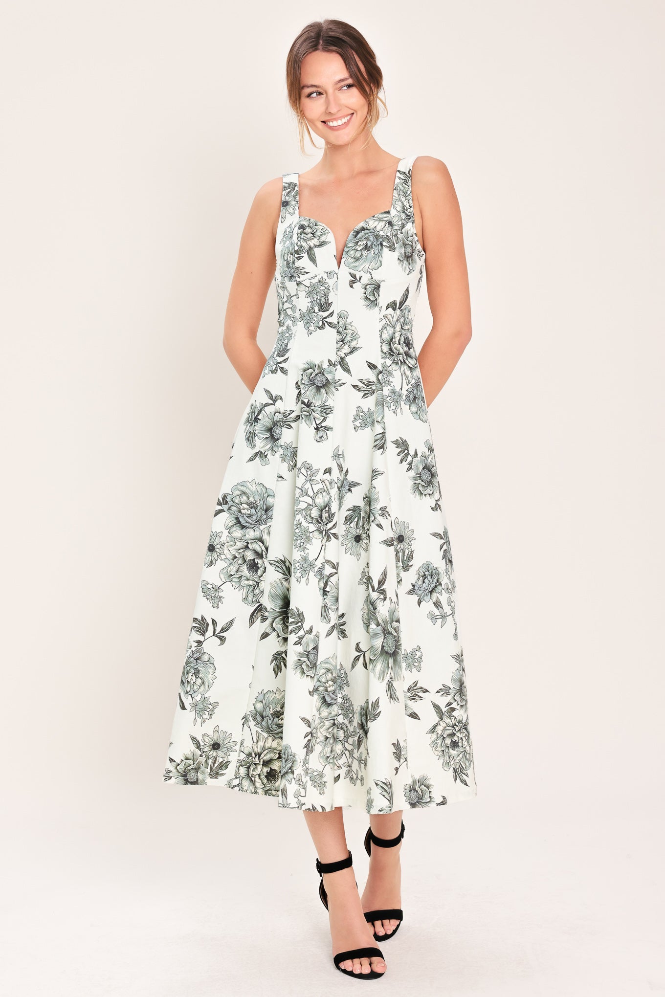 FOREVER YOUNG WOVEN MIDI DRESS
