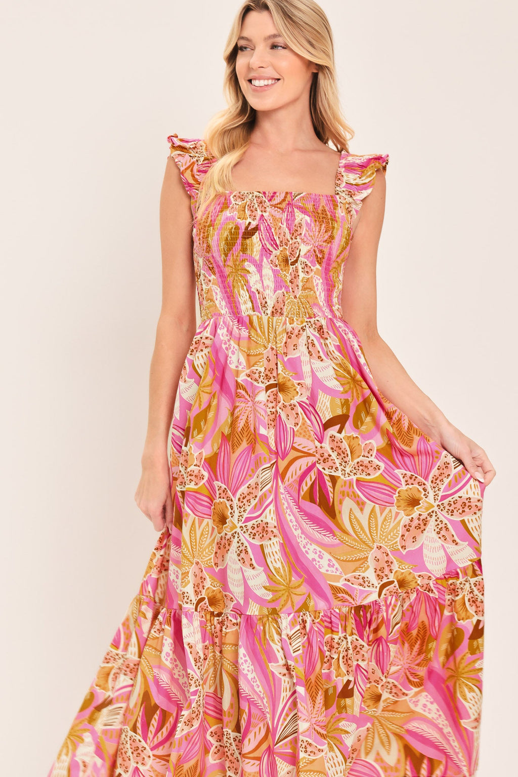 CABANA CRUSH WOVEN MIDI DRESS