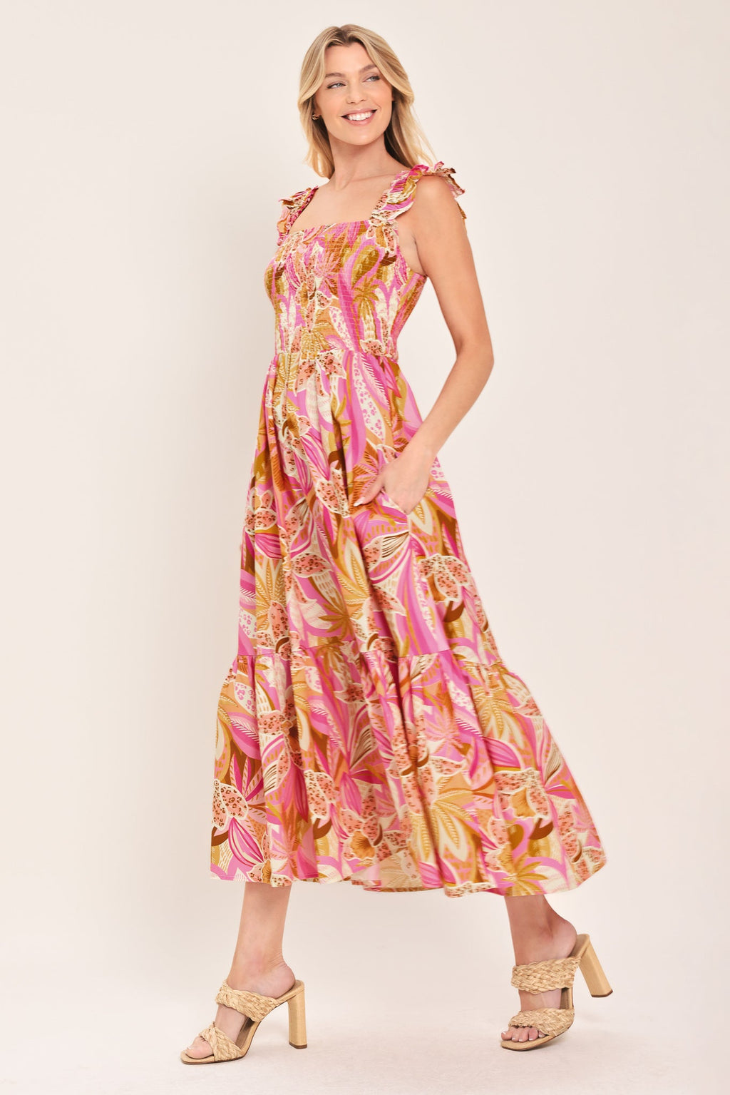 CABANA CRUSH WOVEN MIDI DRESS