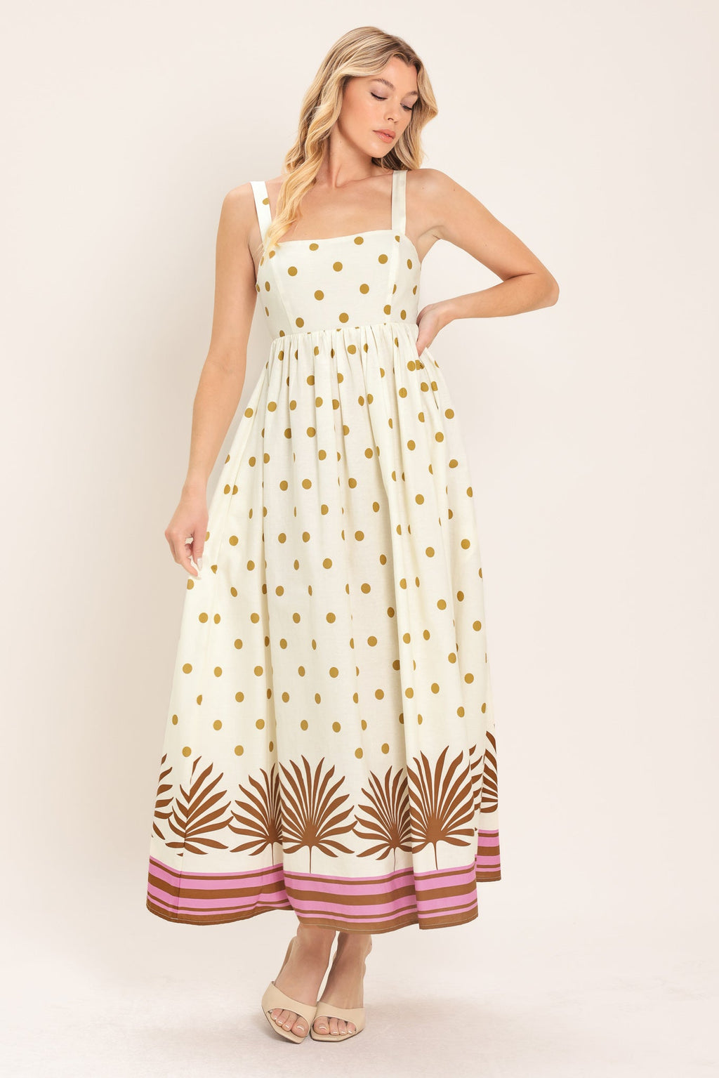 COCONUT GROVE WOVEN MIDI DRESS