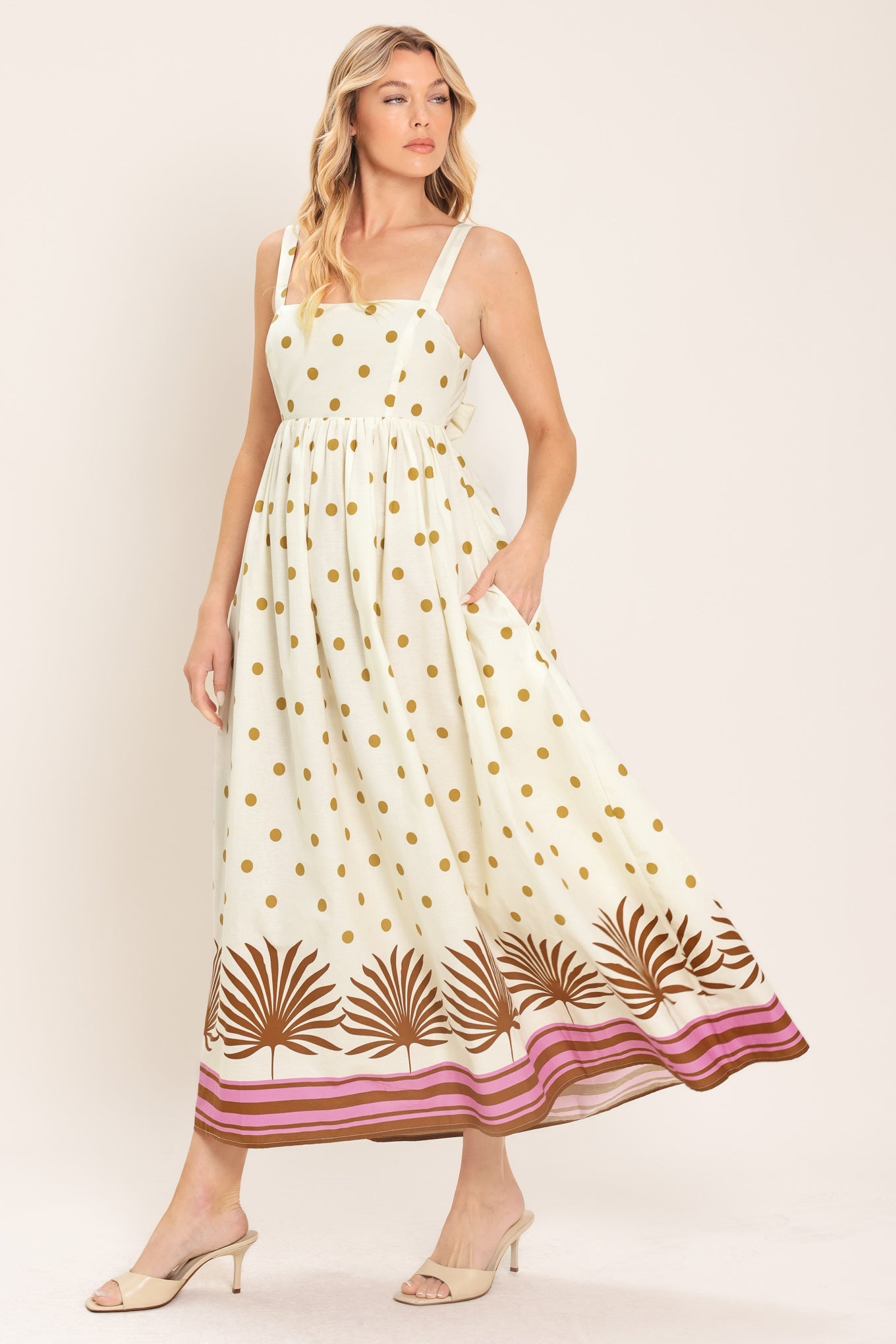 COCONUT GROVE WOVEN MIDI DRESS