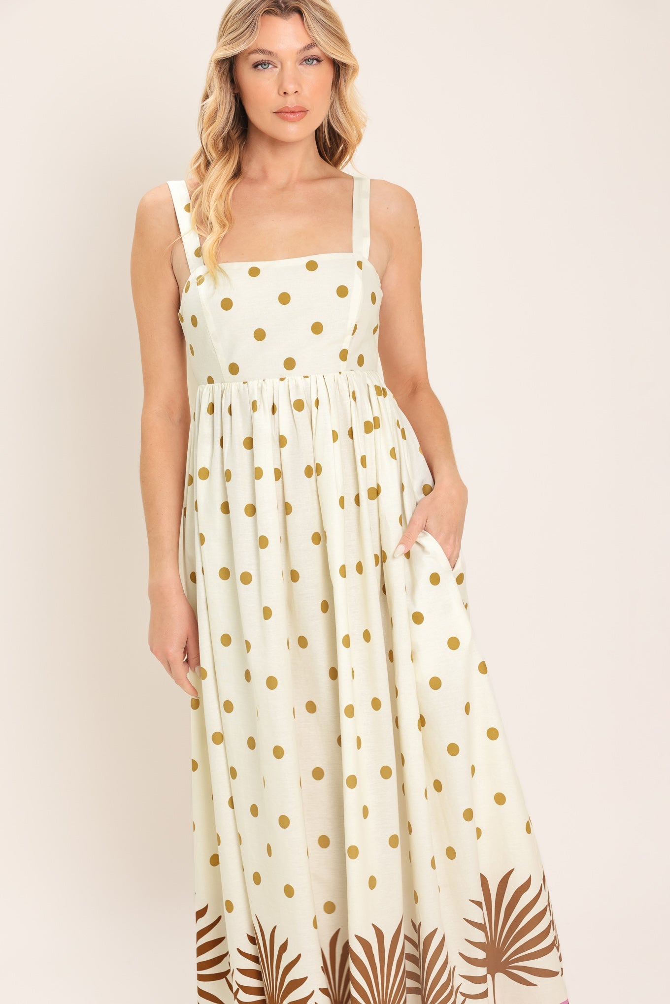 COCONUT GROVE WOVEN MIDI DRESS