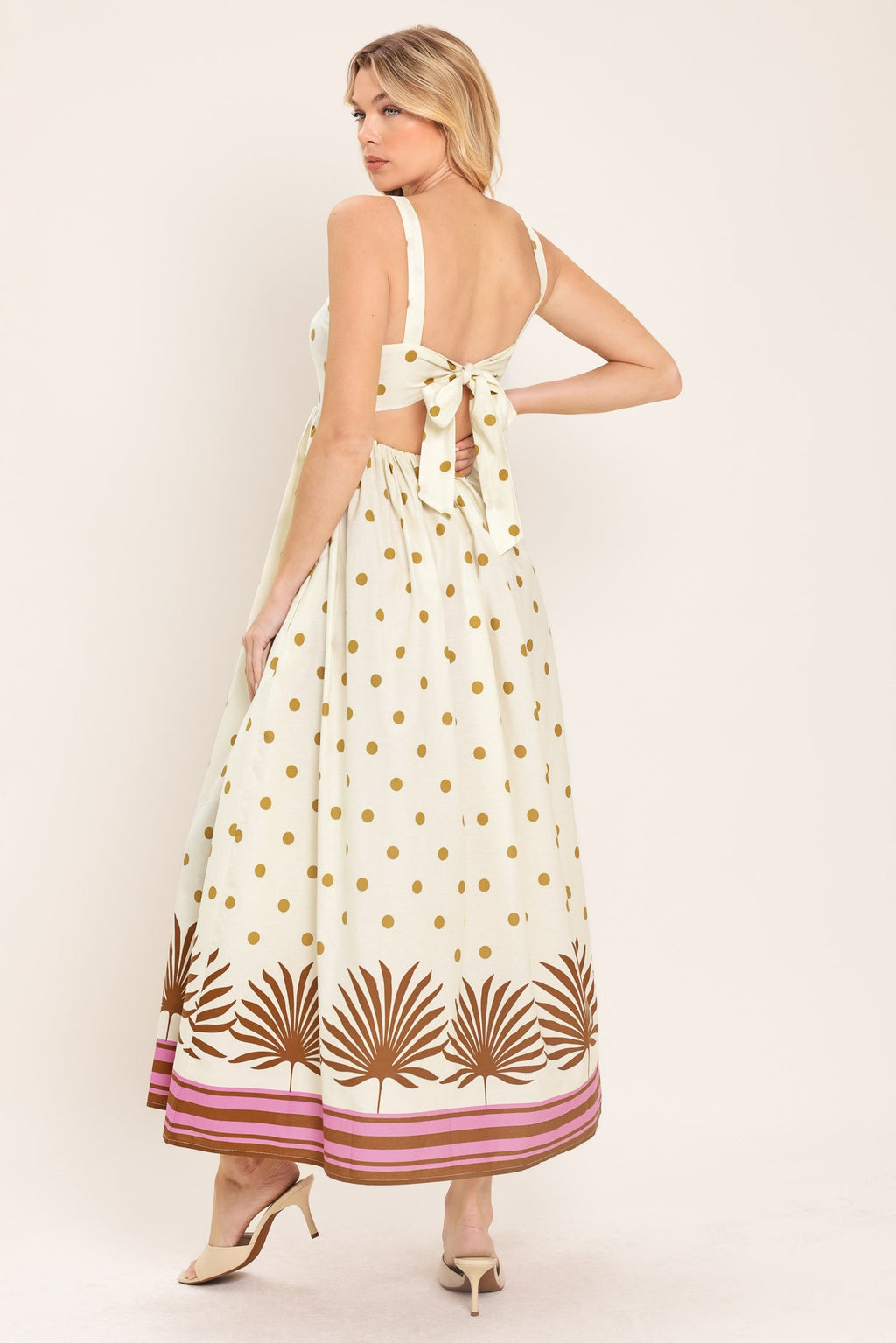 COCONUT GROVE WOVEN MIDI DRESS