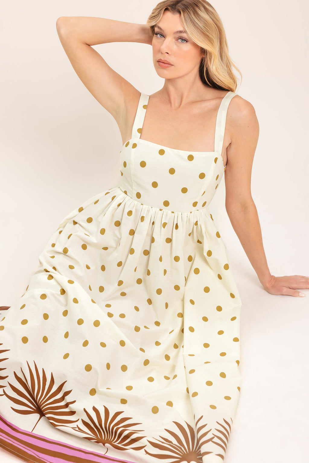 COCONUT GROVE WOVEN MIDI DRESS