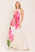 WHISPERING ROSE WOVEN MAXI DRESS