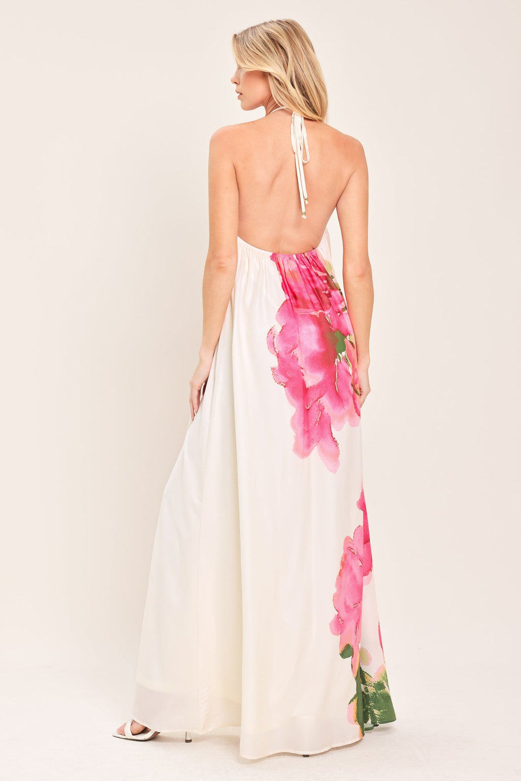 WHISPERING ROSE WOVEN MAXI DRESS