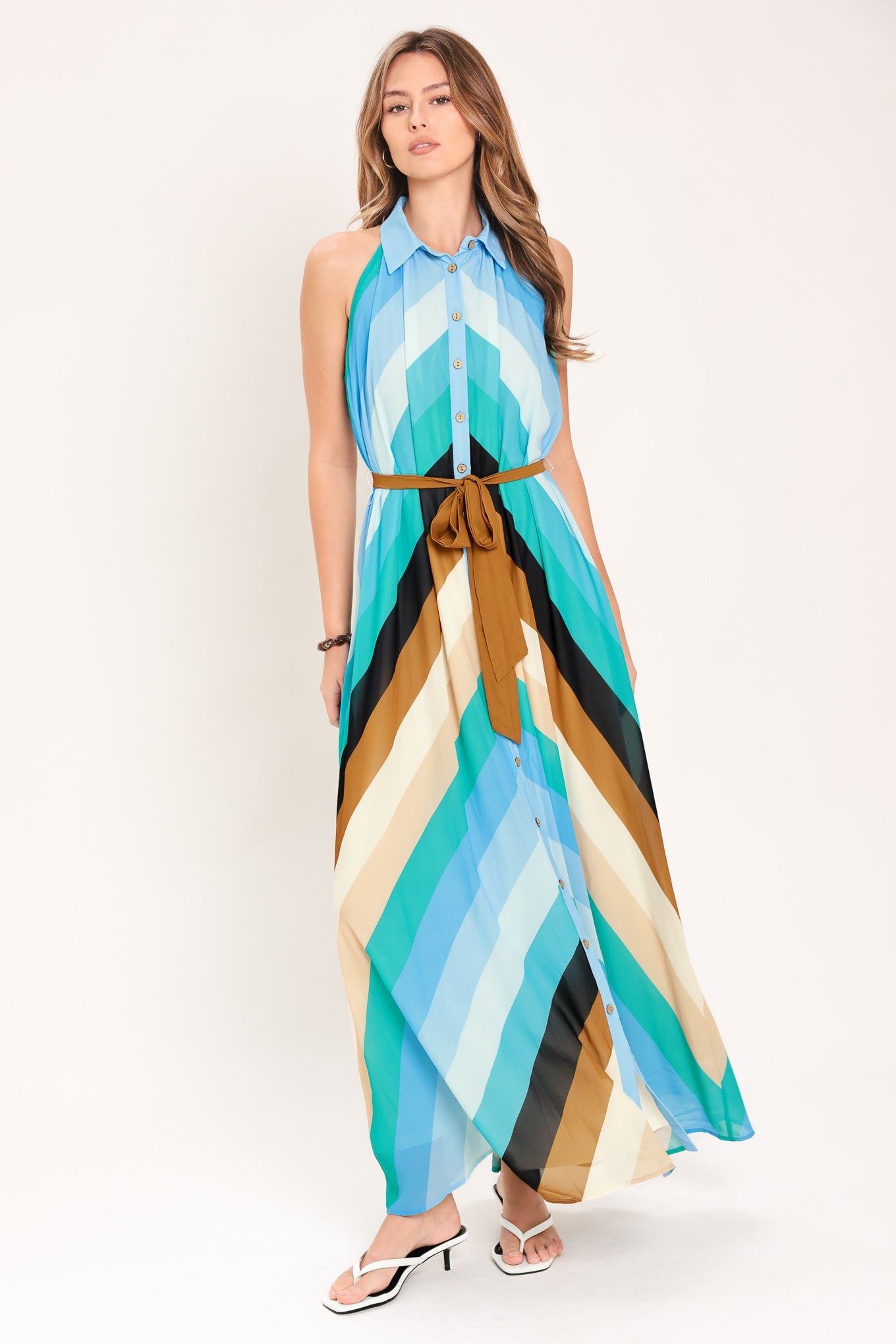 COASTAL ESCAPE WOVEN MAXI DRESS