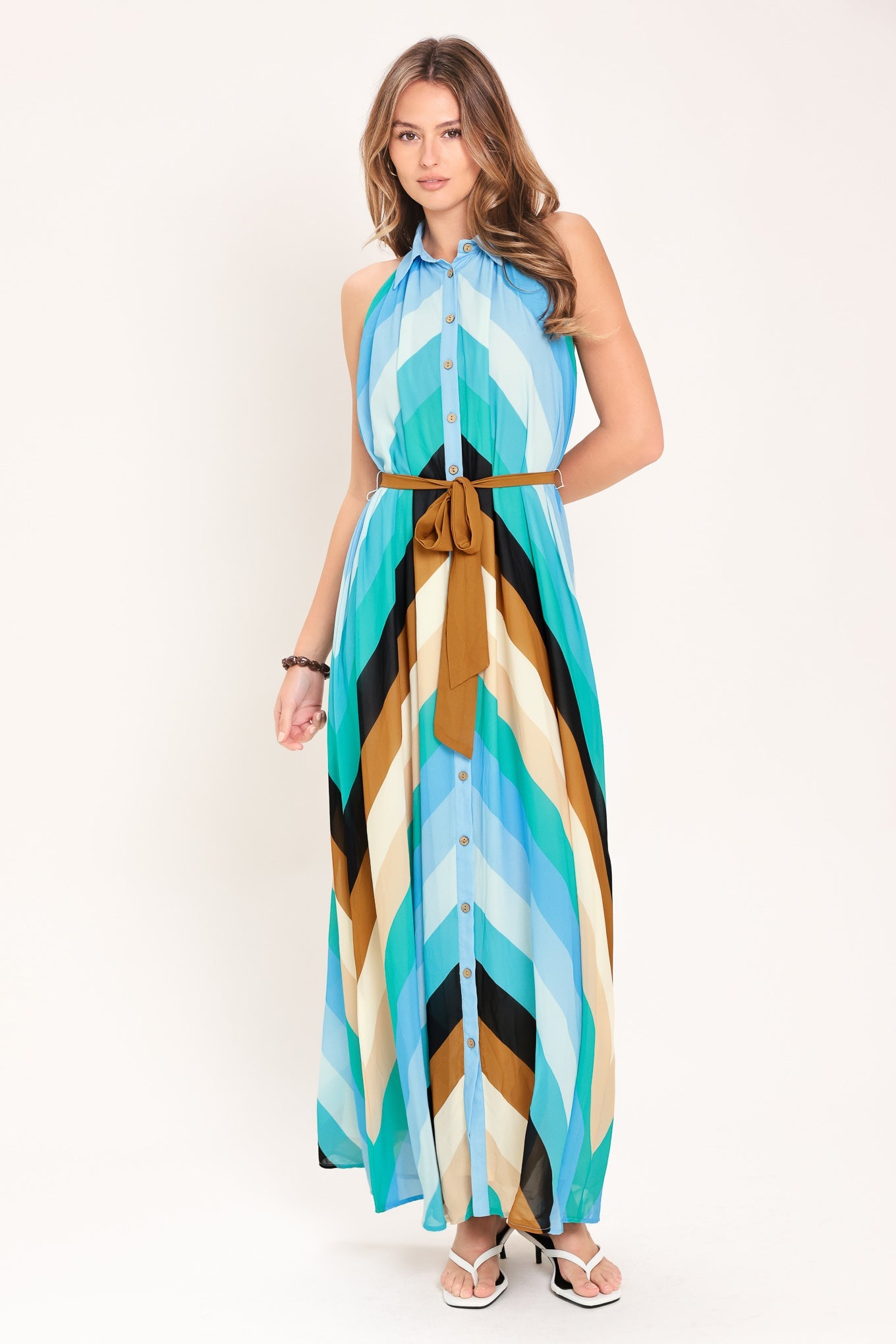 COASTAL ESCAPE WOVEN MAXI DRESS