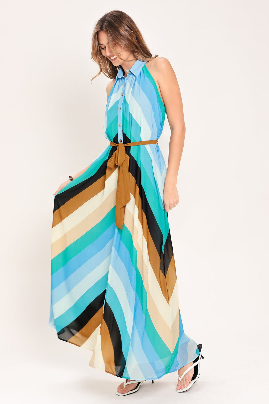 COASTAL ESCAPE WOVEN MAXI DRESS