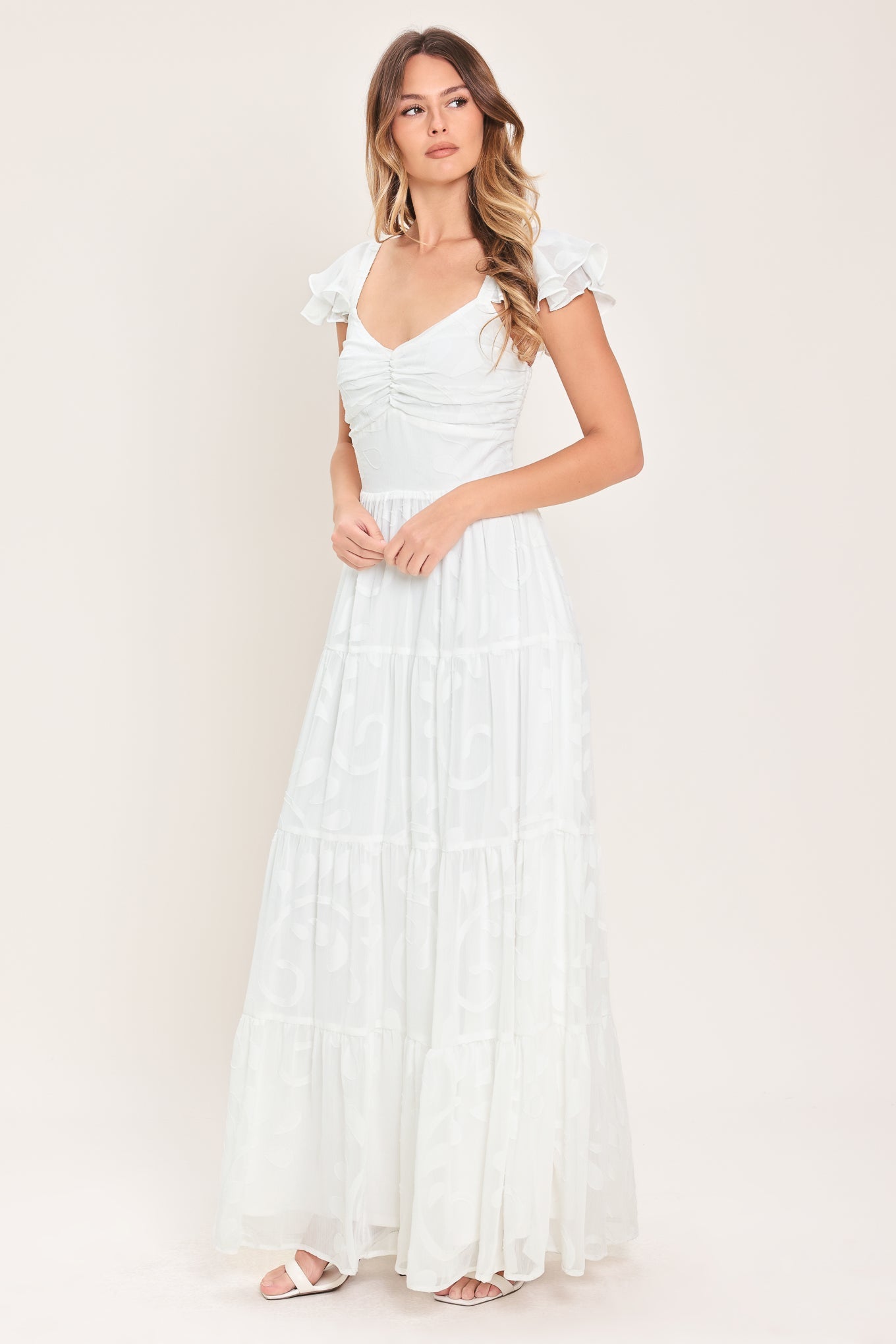 ANGELIC GARDEN WOVEN MAXI DRESS