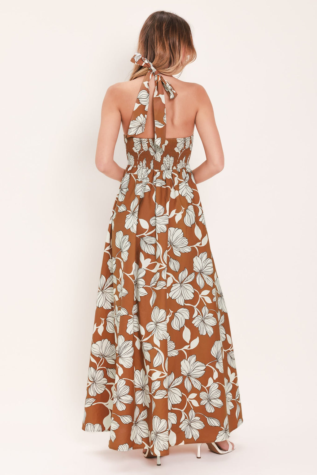 GOLDEN ISLE FLORAL WOVEN MAXI DRESS