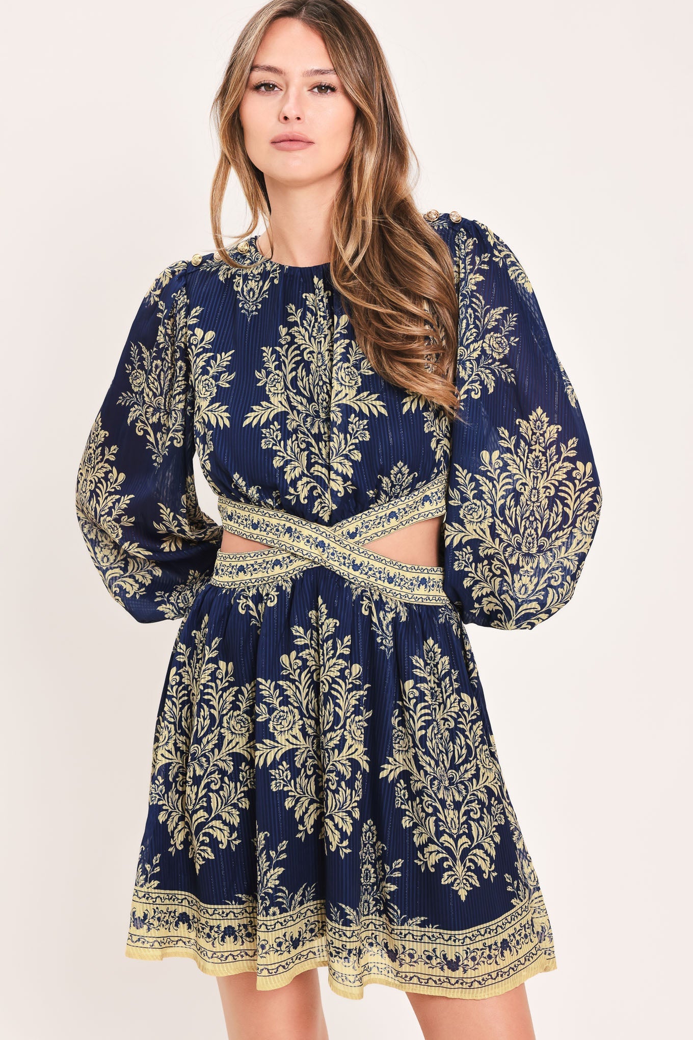 PALACE GARDEN FANTASY WOVEN MINI DRESS