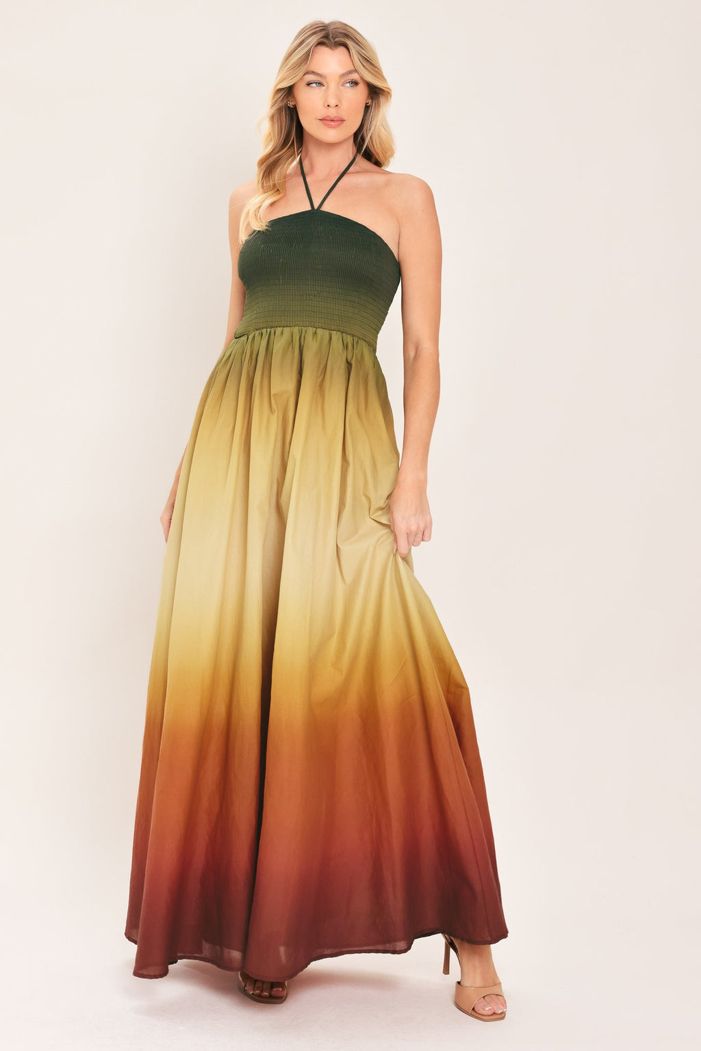 SUNSET OMBRE WOVEN MAXI DRESS
