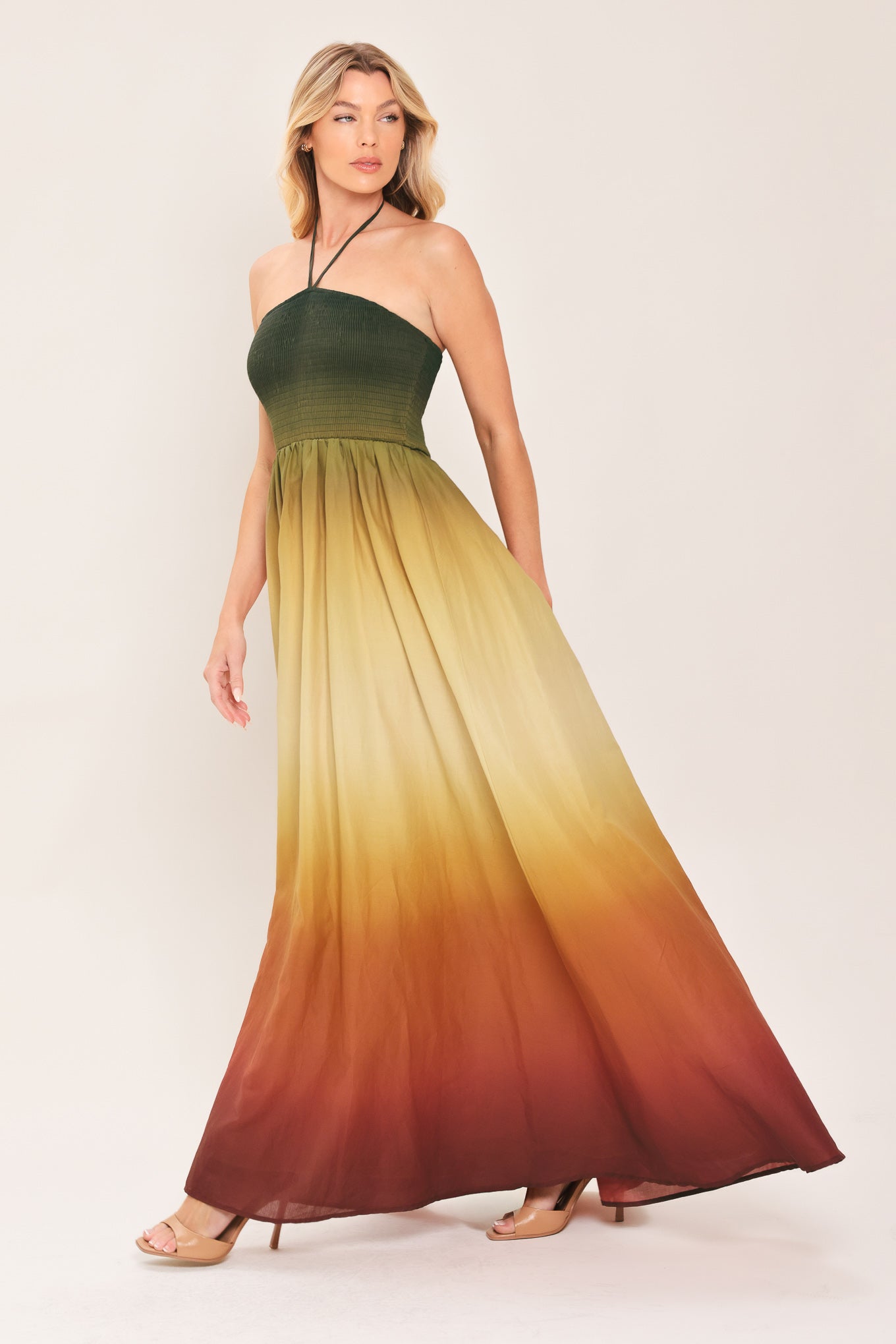 SUNSET OMBRE WOVEN MAXI DRESS