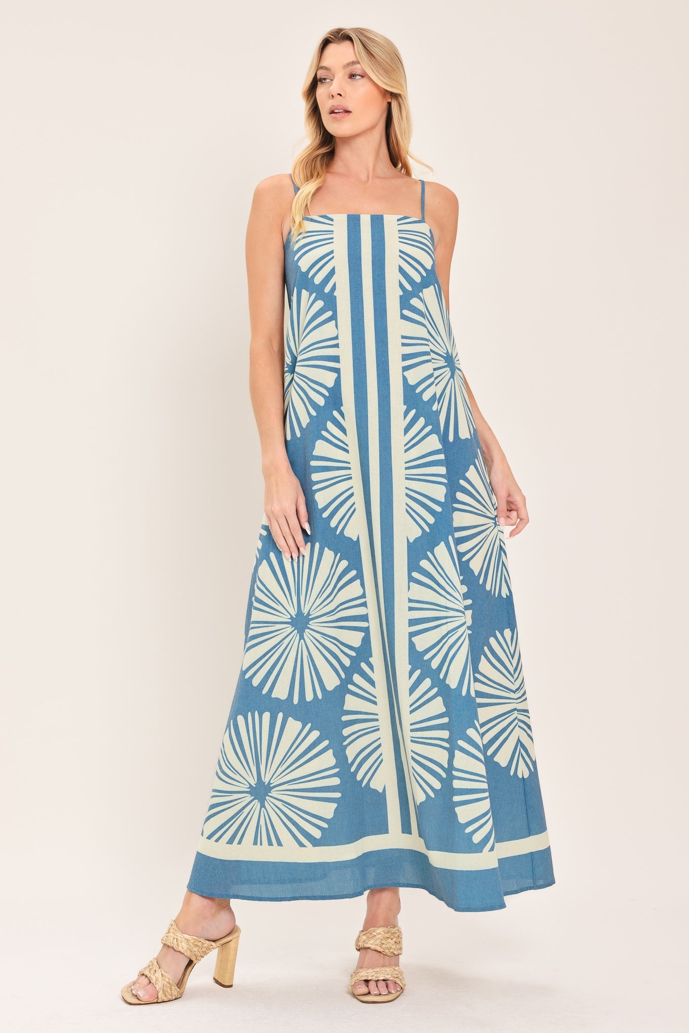 BLUE LAGOON DREAM WOVEN MAXI DRESS