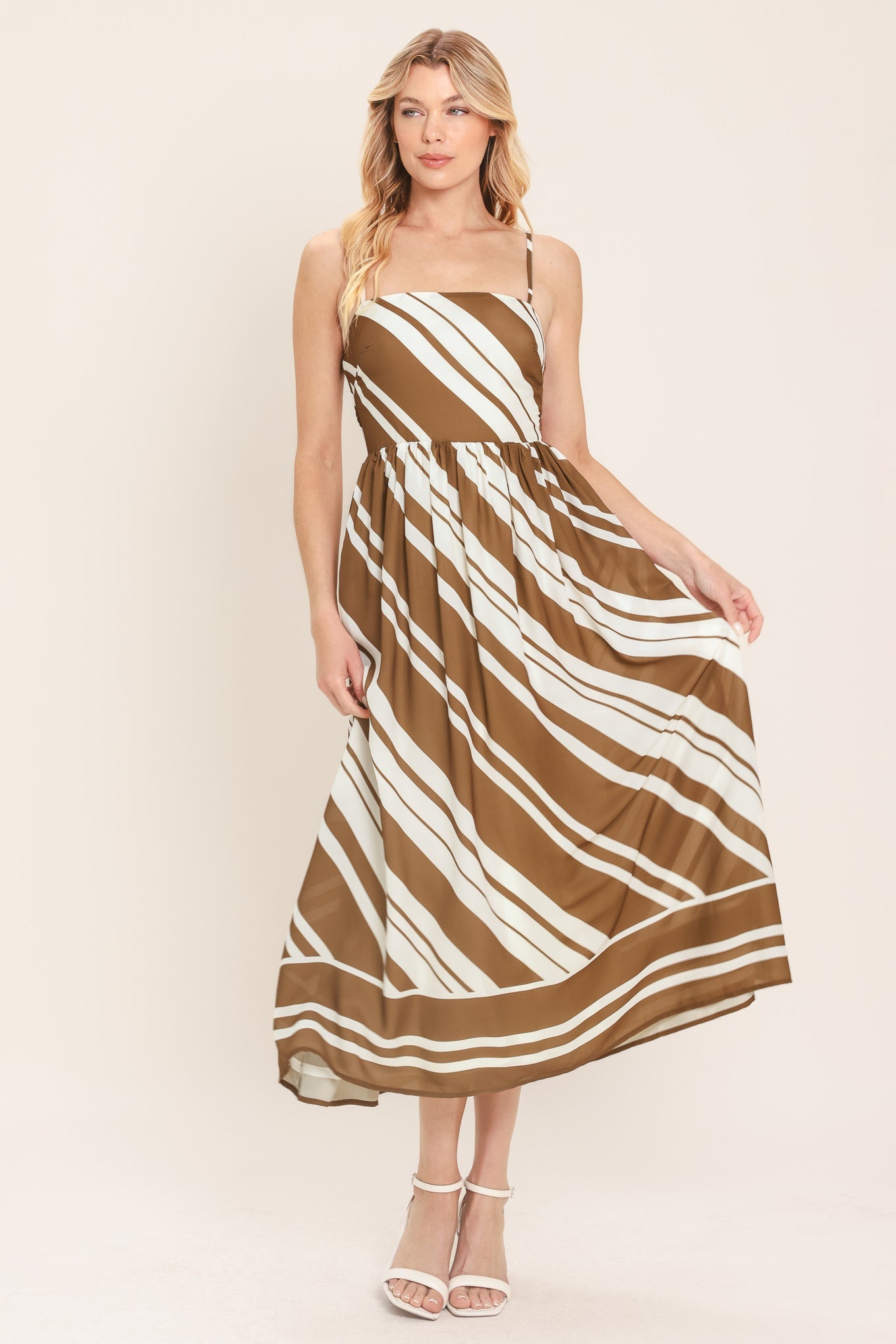 SAHARA WAVES WOVEN MIDI DRESS