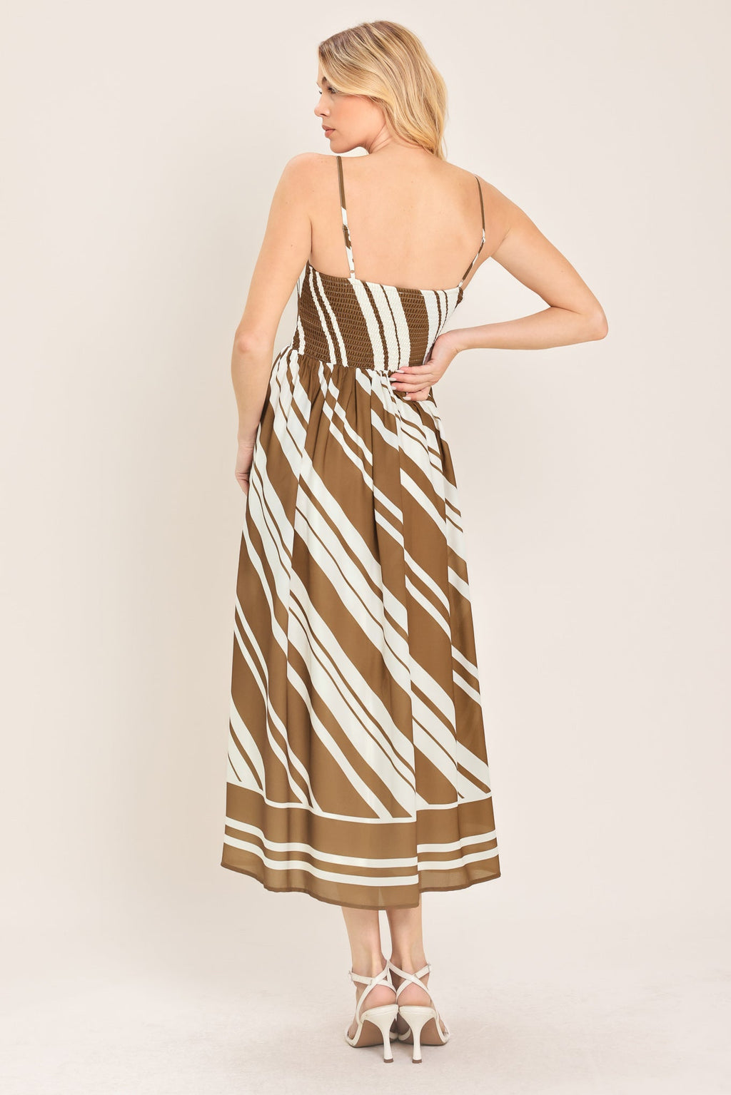 SAHARA WAVES WOVEN MIDI DRESS