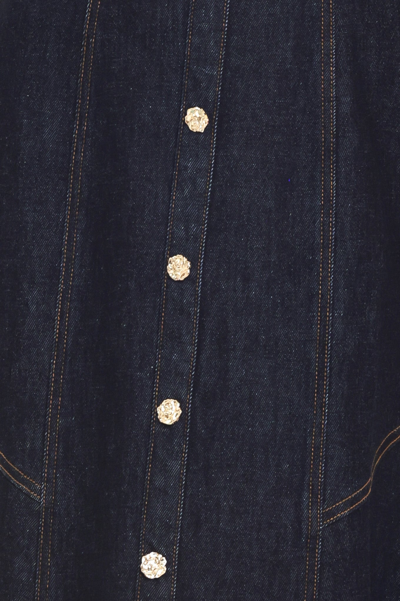 CHELSEA DENIM MIDI DRESS
