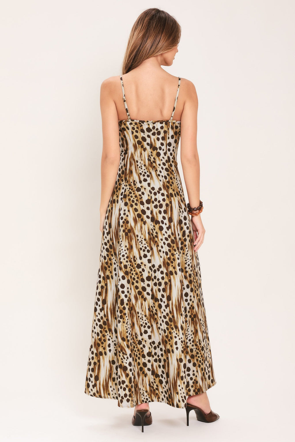 CHEETAH TRAIL WOVEN MAXI DRESS
