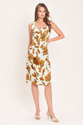 WILD AMBER LOVE SONG WOVEN MIDI DRESS