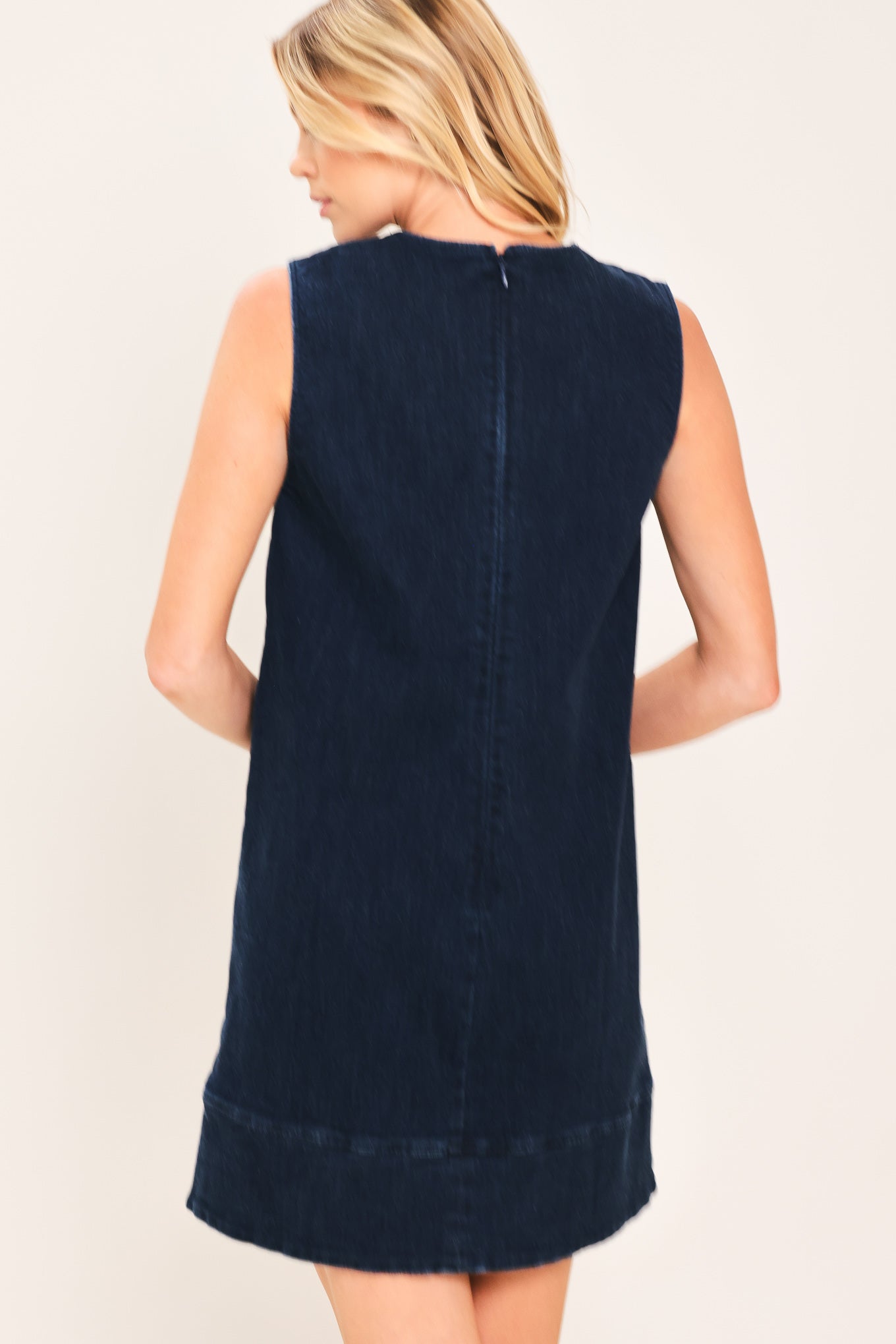 BLUE CLOUD DENIM MINI DRESS