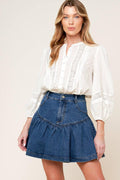 FENICIA INDIGO DENIM MINI SKIRT