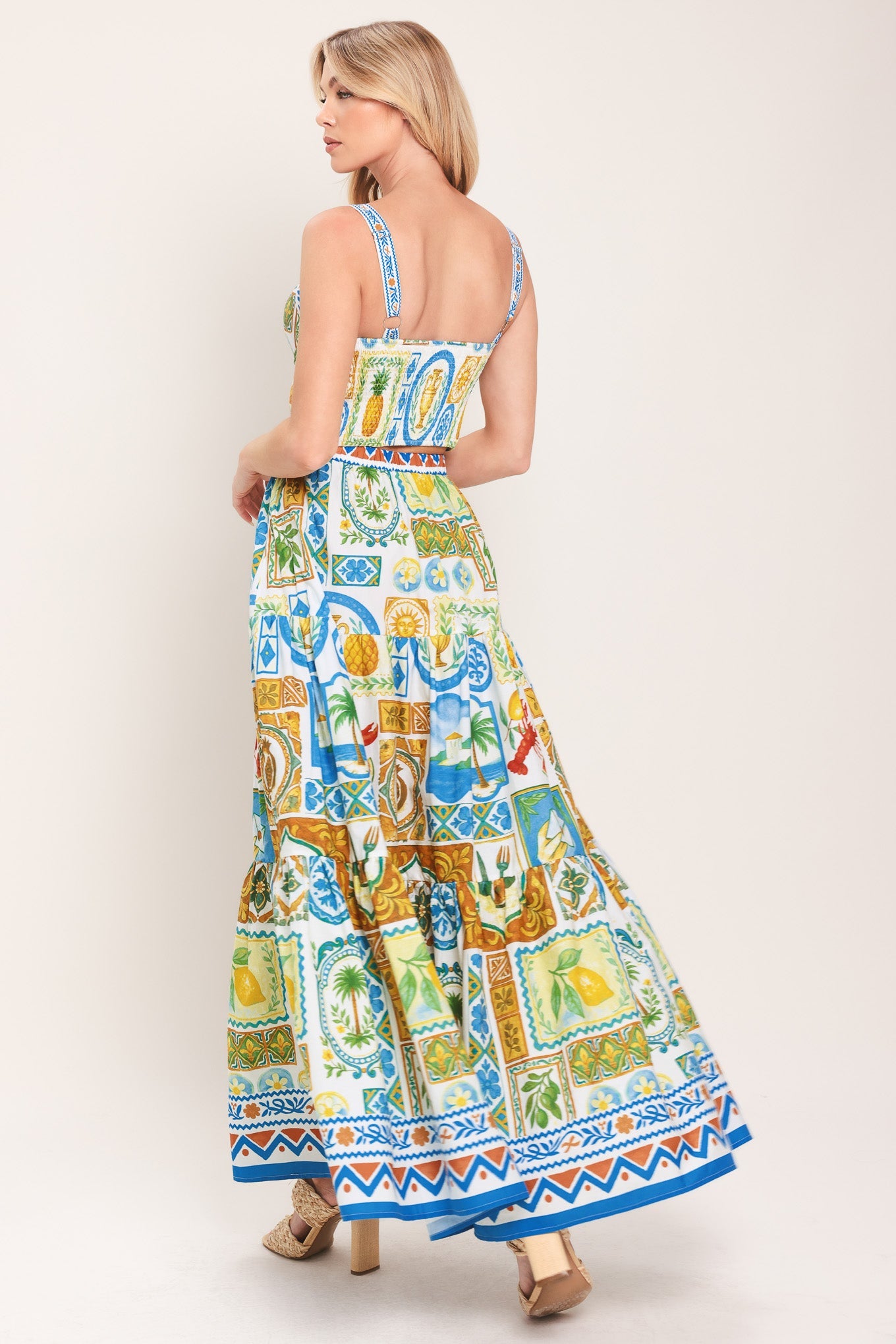 SICILIAN SUMMER WOVEN MAXI SKIRT